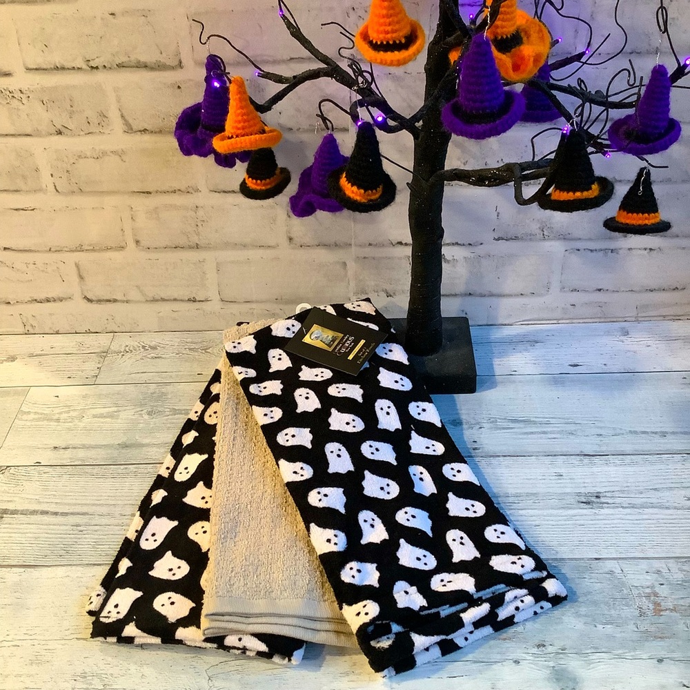 Cynthia Rowley 3Pack Allover Ghost Halloween Kitchen Towels